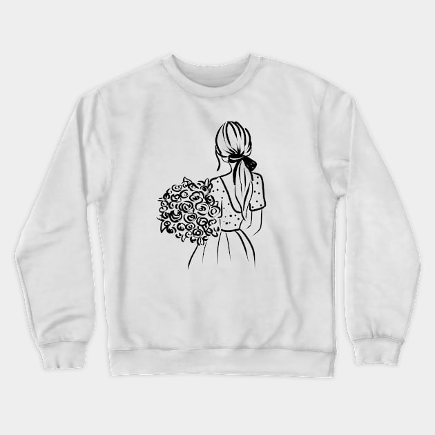 Girl with flowers Crewneck Sweatshirt by pimkie